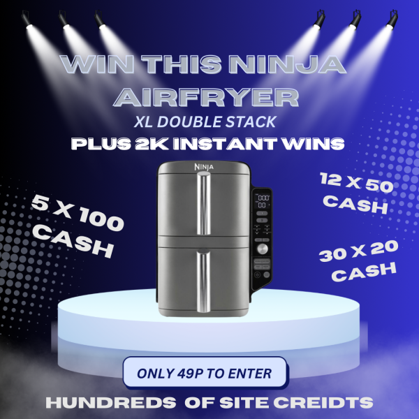 NINJA DOUBLE STACK AIR FRYER + £2K IN INSTANT WINS!