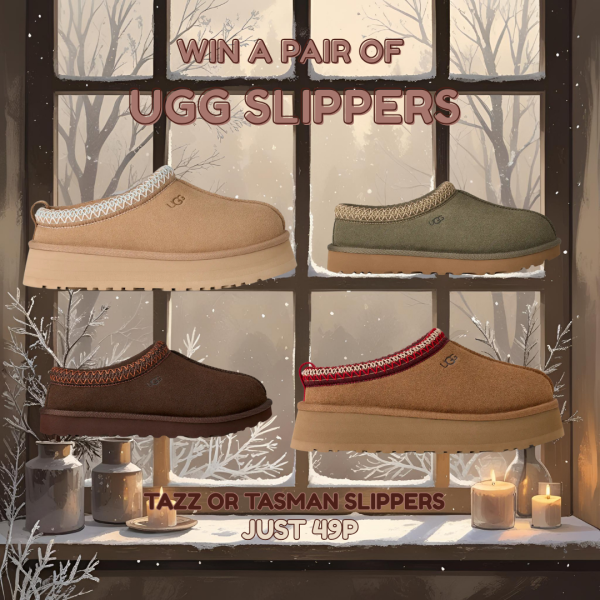 WIN UGG SLIPPERS TAZZ OR TASMAN!