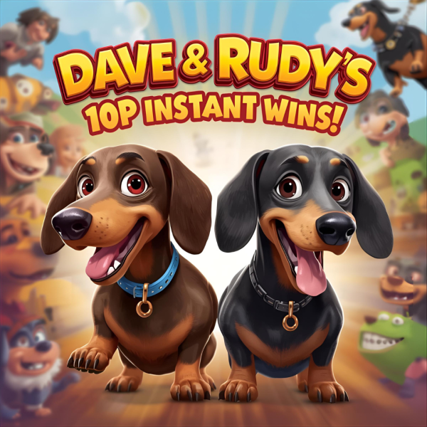 DAVE & RUDY'S 10P INSTANT WINS + £100 END PRIZE