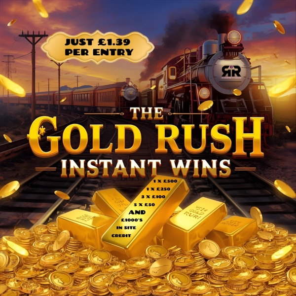THE GOLD RUSH INSTANT WINS + £200 END PRIZE (WIN UP TO £500 INSTANTLY)